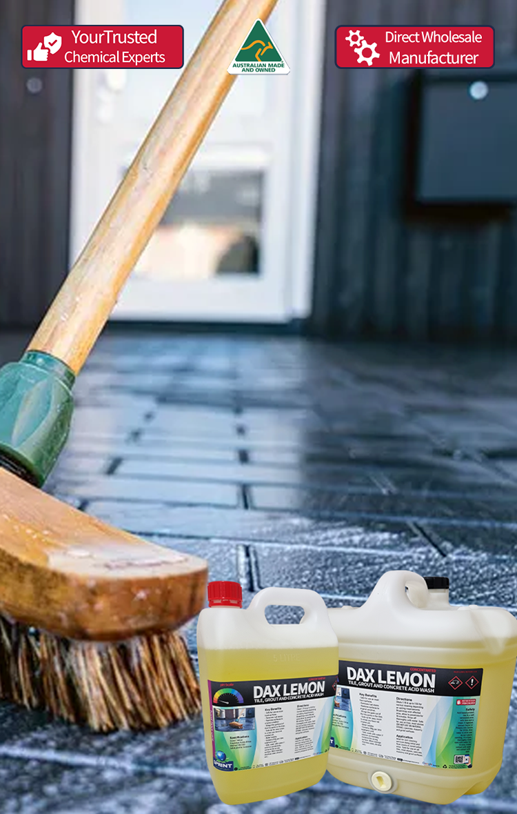 Dax Lemon - Concrete, Tile and Grout Acid Cleaner Rejuvenator - Sprint Cleaning Products 