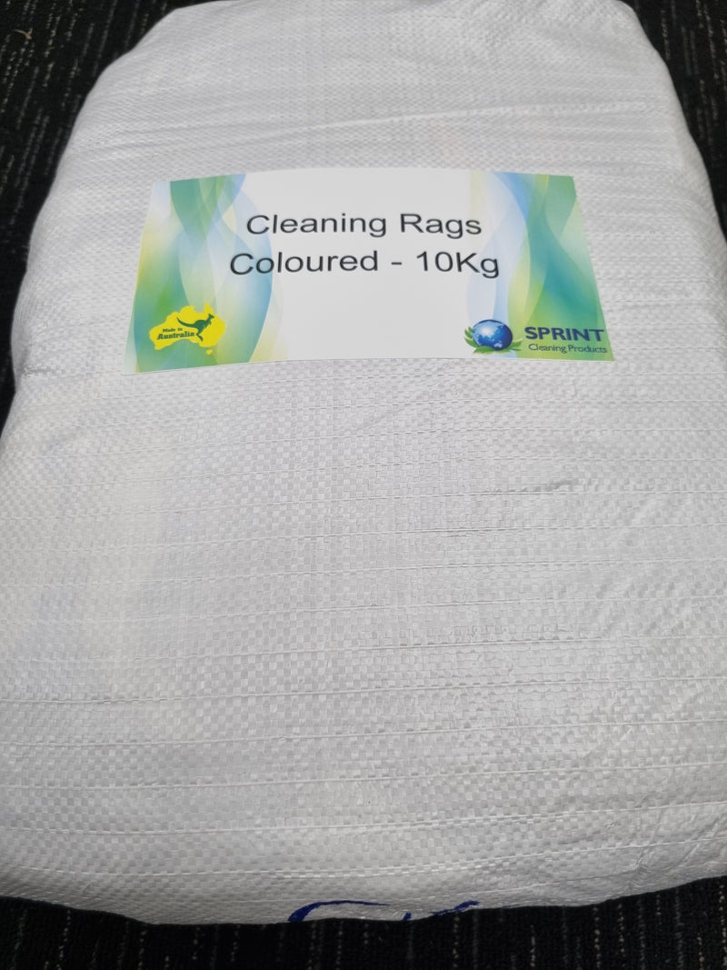 Cleaning Rags 10KG Coloured Compressed Bag - Sprint Cleaning Products