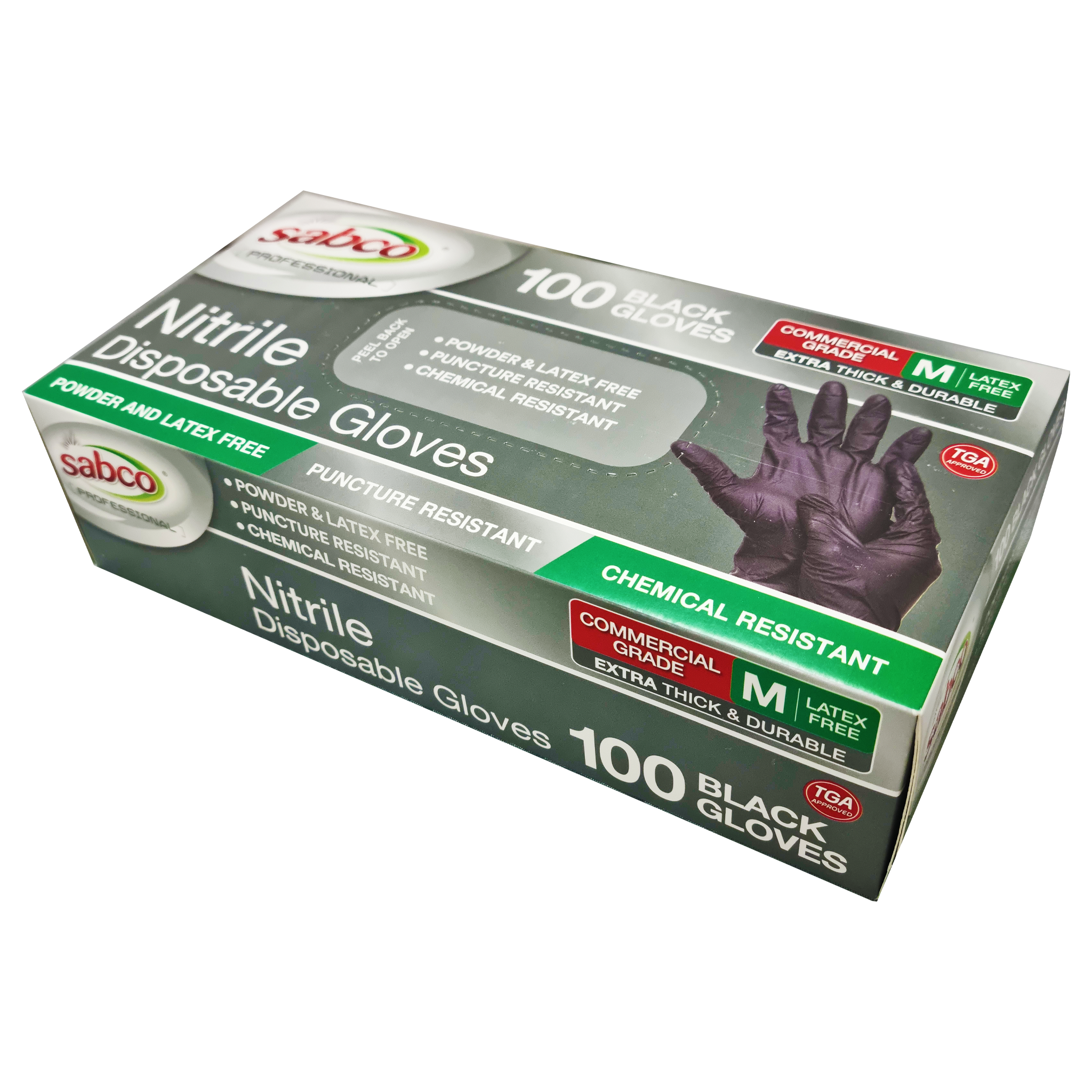 sabco black nitrile gloves