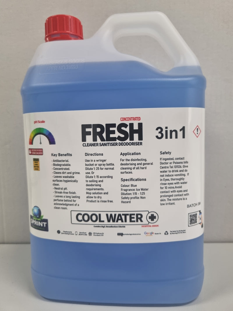 Fresh 3in1 - Cleaner Sanitiser & Deodoriser Range