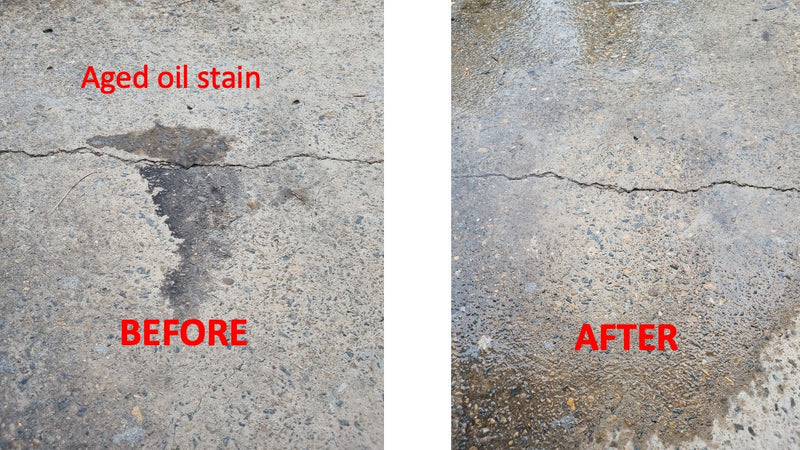 Concrete oil shop stain remover