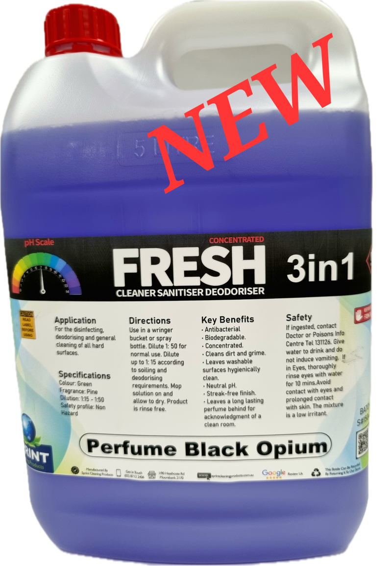 Fresh 3in1 - Cleaner Sanitiser & Deodoriser Range