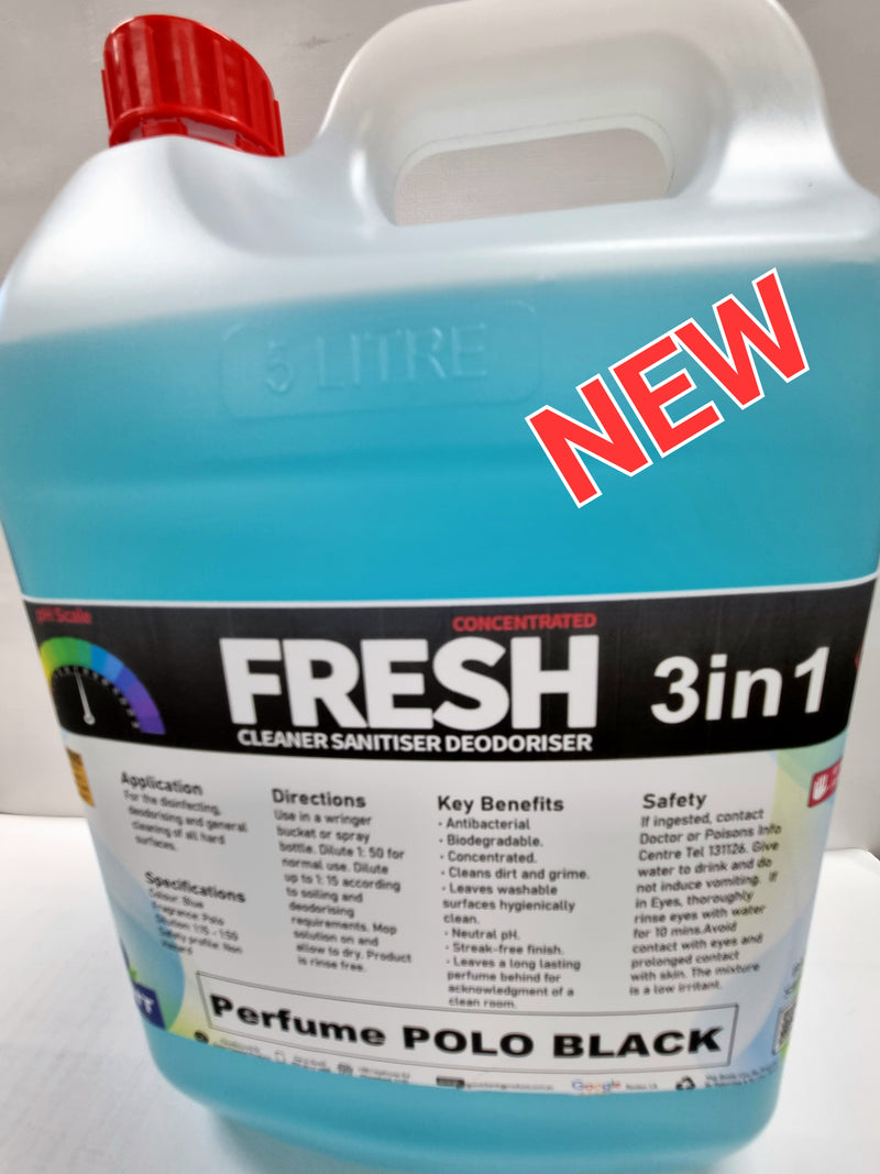 Fresh 3in1 - Cleaner Sanitiser & Deodoriser Range - Sprint Cleaning Products