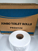 PREMIUM Jumbo Toilet Paper Rolls (2-ply; 8 Rolls Per Carton)
