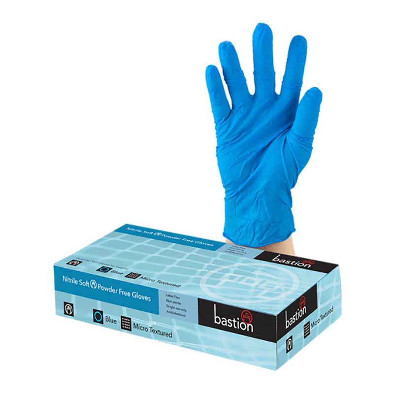 Nitrile Blue Gloves - Bastion