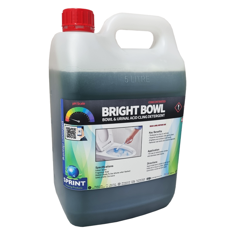 Bright Bowl & Urinal Acid Cling Detergent - Sprint Cleaning Products