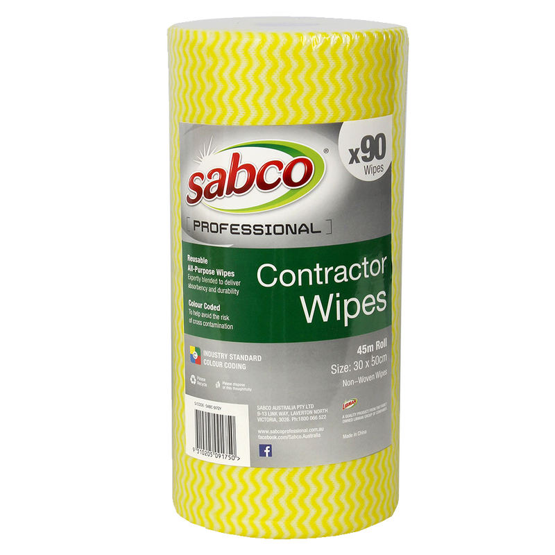 Contractor Wipes (90 Wipes) - Sabco