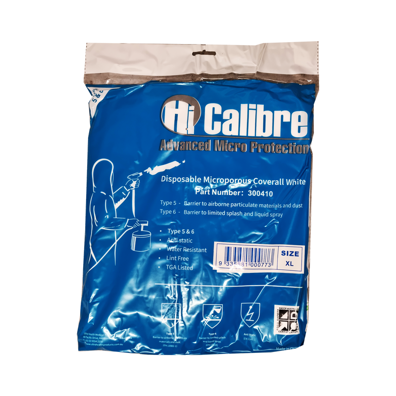 Coverall White TGA Extra Durable - Sprint Cleaning Products