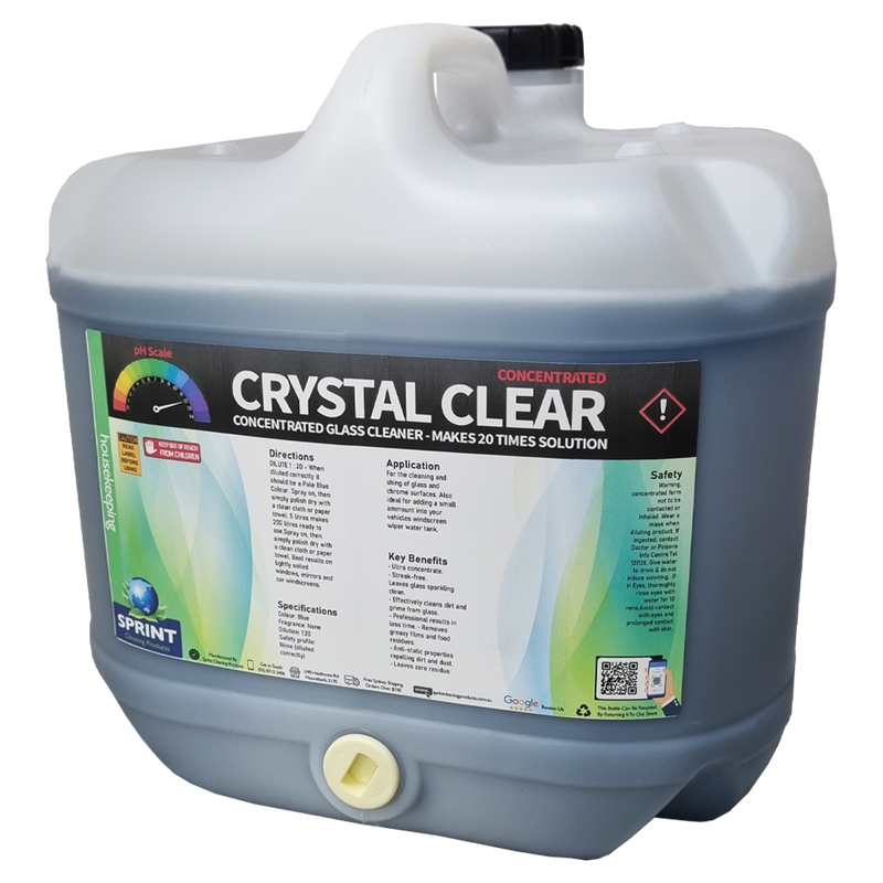 Crystal Clear Concentrate Economy Glass Cleaner - Sprint Cleaning Products