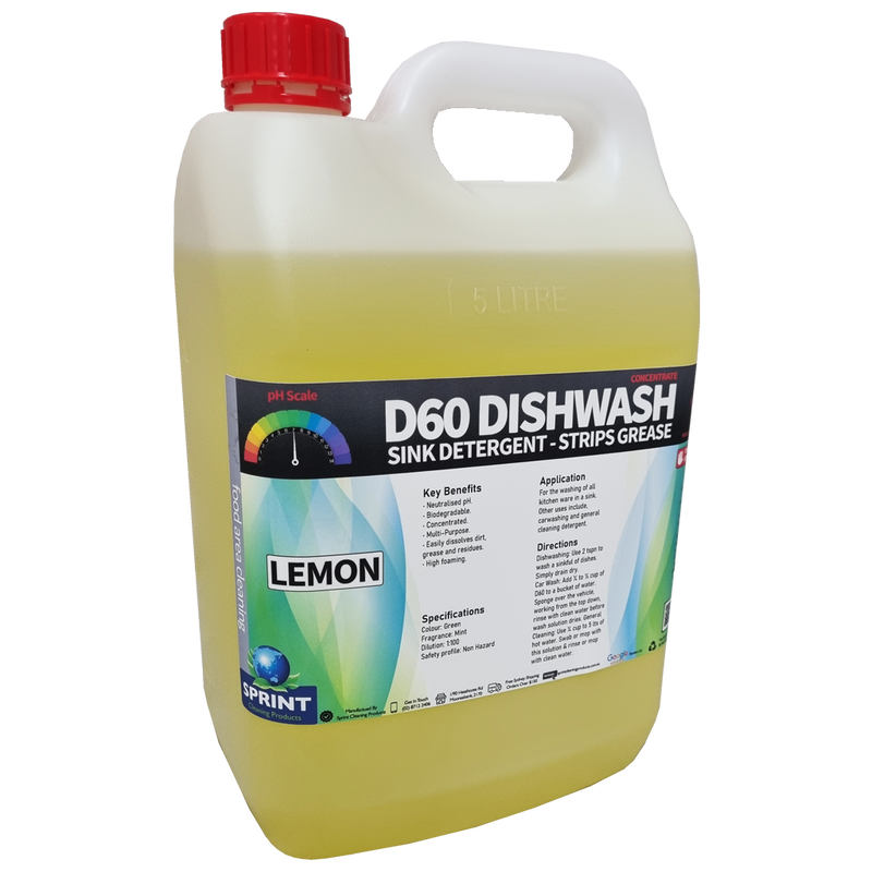 D60 Dishwashing Detergent Range - Sprint Cleaning Products