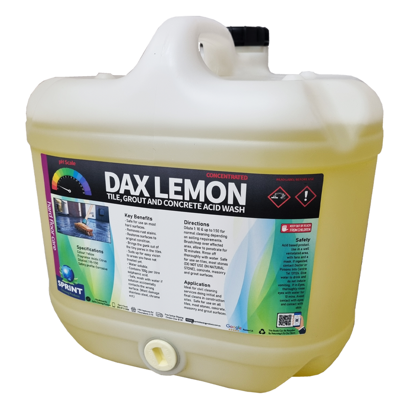 Dax Lemon Acid Concrete Tile & Grout Cleaner Restorer - Sprint Cleaning Products