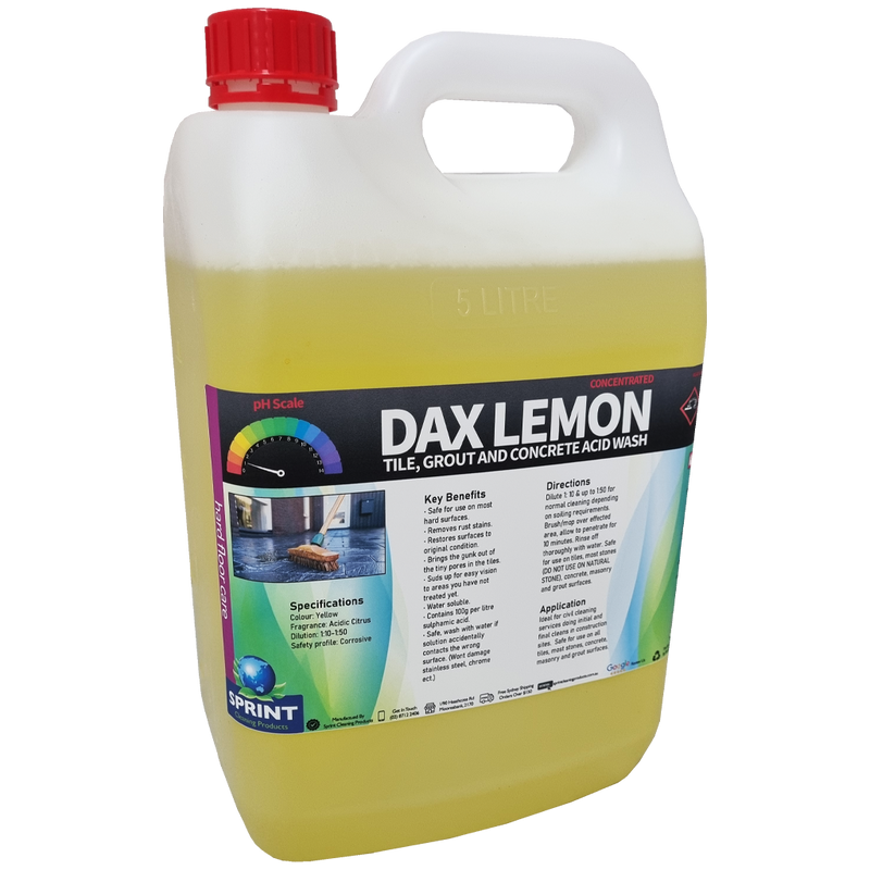 Dax Lemon Acid Concrete Tile & Grout Cleaner Restorer - Sprint Cleaning Products