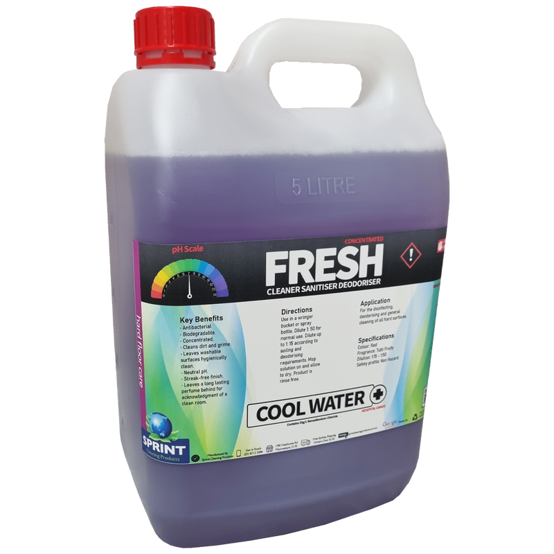 Fresh Cleaner Sanitiser Deodoriser Disinfectant - Cool Water - Sprint Cleaning Products