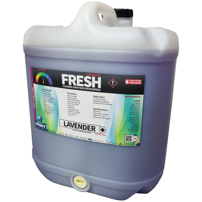Fresh Cleaner Sanitiser Deodoriser Disinfectant - Lavender - Sprint Cleaning Products