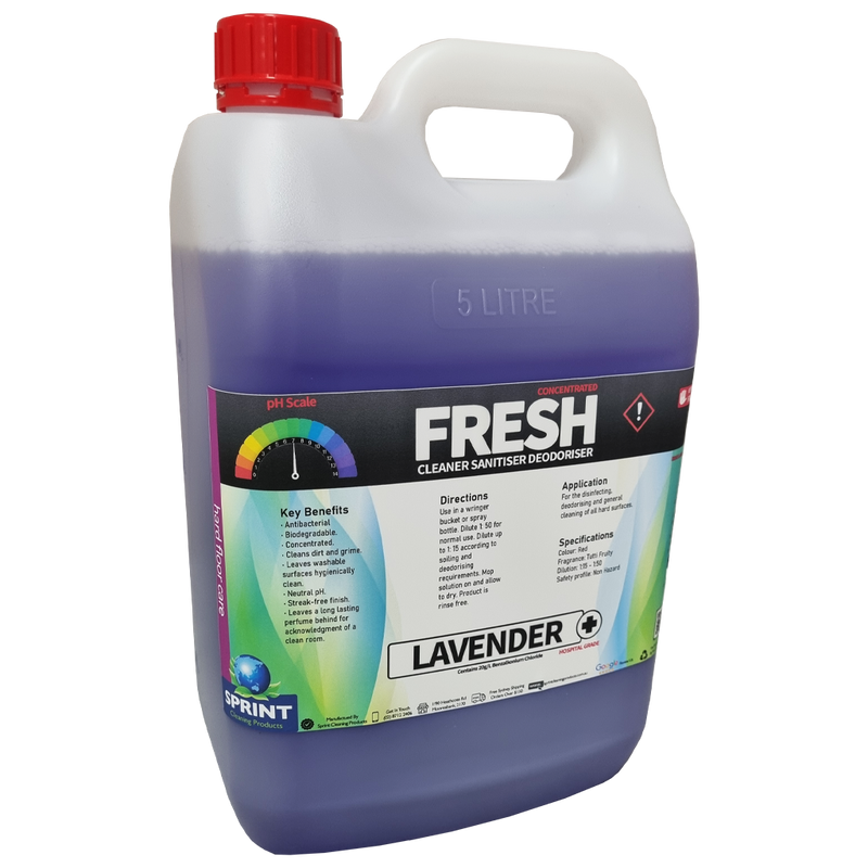 Fresh Cleaner Sanitiser Deodoriser Disinfectant - Lavender - Sprint Cleaning Products