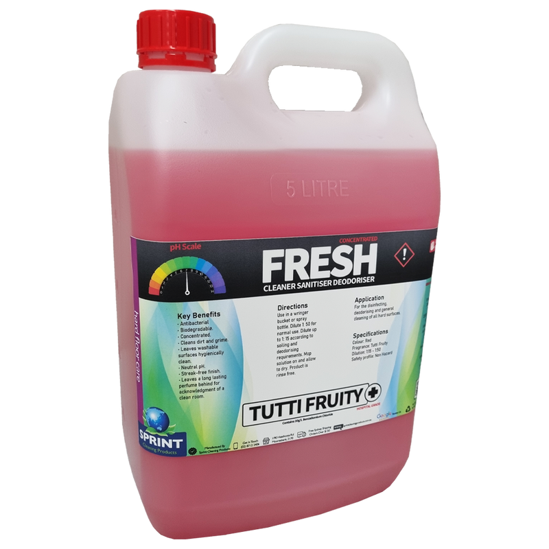 Fresh Cleaner Sanitiser Deodoriser Disinfectant - Tutti Fruity - Sprint Cleaning Products