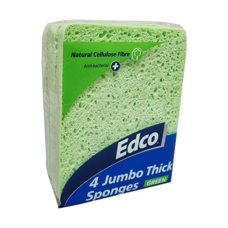 Jumbo Thick Sponges 4 Pack - Edco