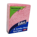 Jumbo Thick Sponges 4 Pack - Edco