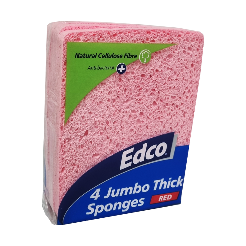 Jumbo Thick Sponges 4 Pack - Edco