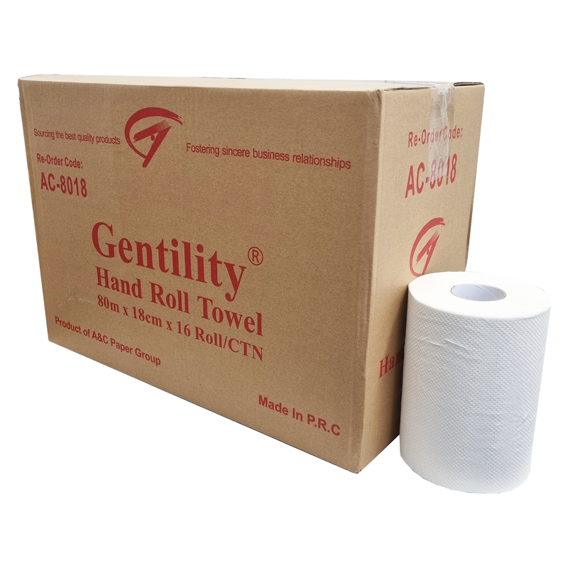 Paper Roll Towel 16 X 80 Metre Rolls - Gentility