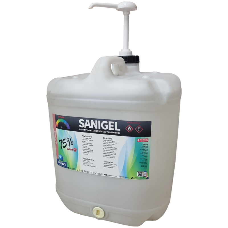 Sanigel Hand Sanitiser Gel 75% Alcohol - Sprint Cleaning Products