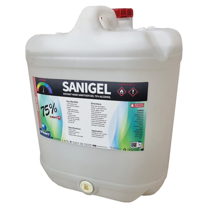 Sanigel Hand Sanitiser Gel 75% Alcohol - Sprint Cleaning Products