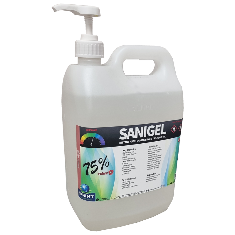 Sanigel Hand Sanitiser Gel 75% Alcohol - Sprint Cleaning Products