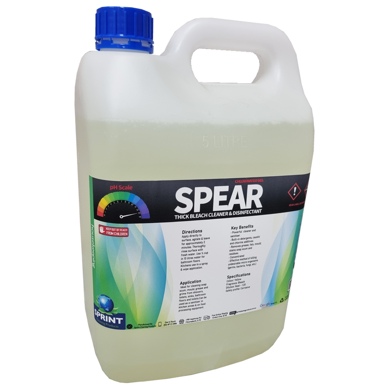 Spear Cling Bleach Cleaner Disinfectant - Sprint Cleaning Products
