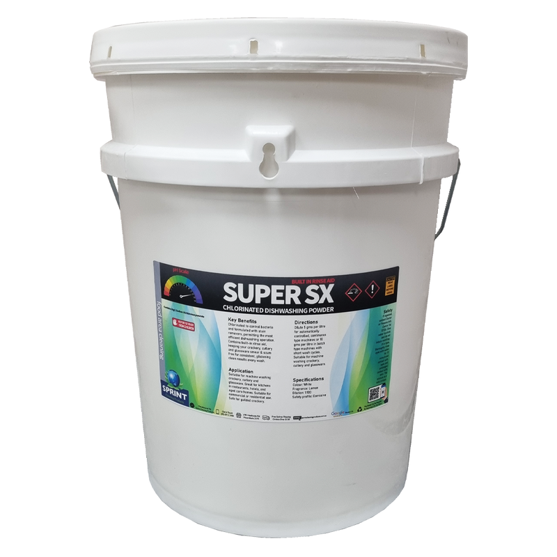 Super SX Chlorinated Dishwashing Powder - Sprint Cleaning Products