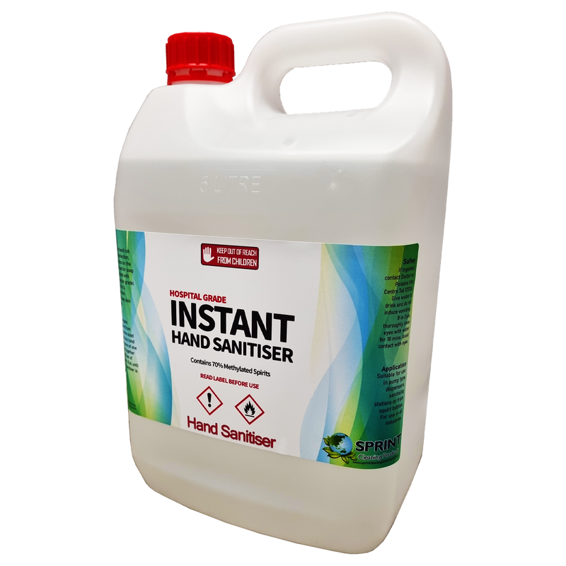 Instant Hand Sanitiser 70% Alcohol No Fragrance Medium Gel - Sprint Cleaning Products